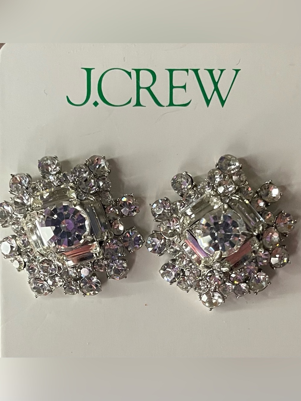 J.Crew Crystal Stud Earrings NWT